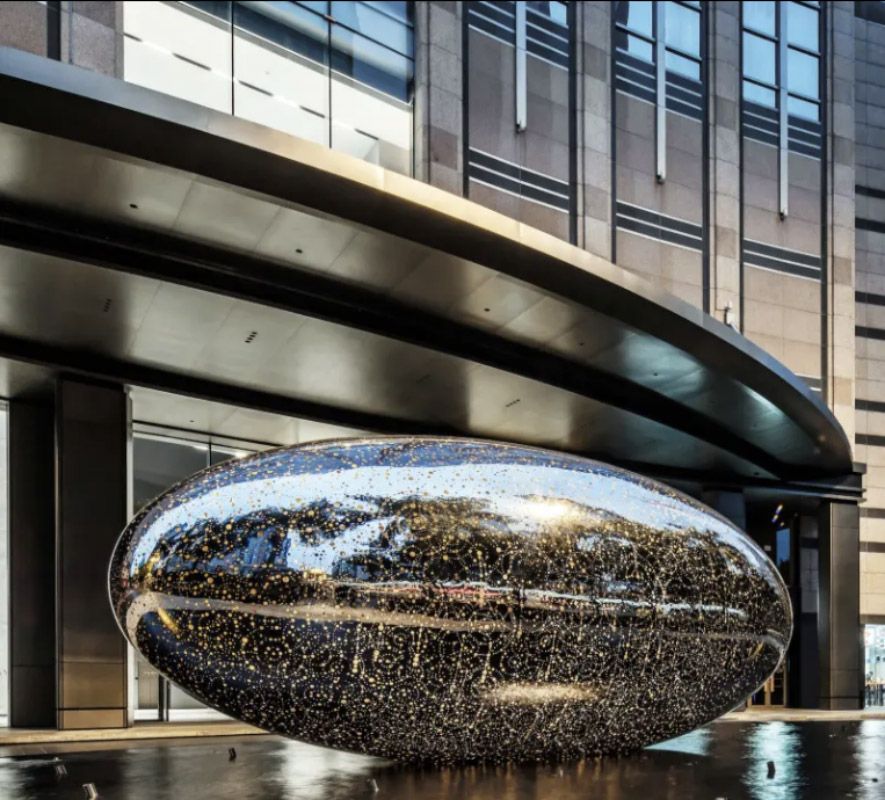 Stainless Steel Oval Sculptures