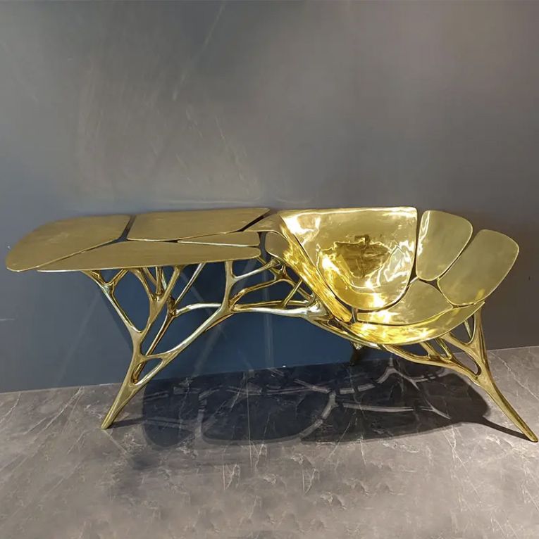 Brass Art Table and Chairs