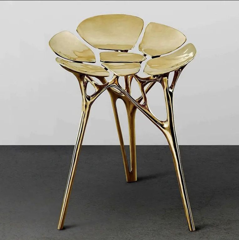 Brass Art Table and Chairs