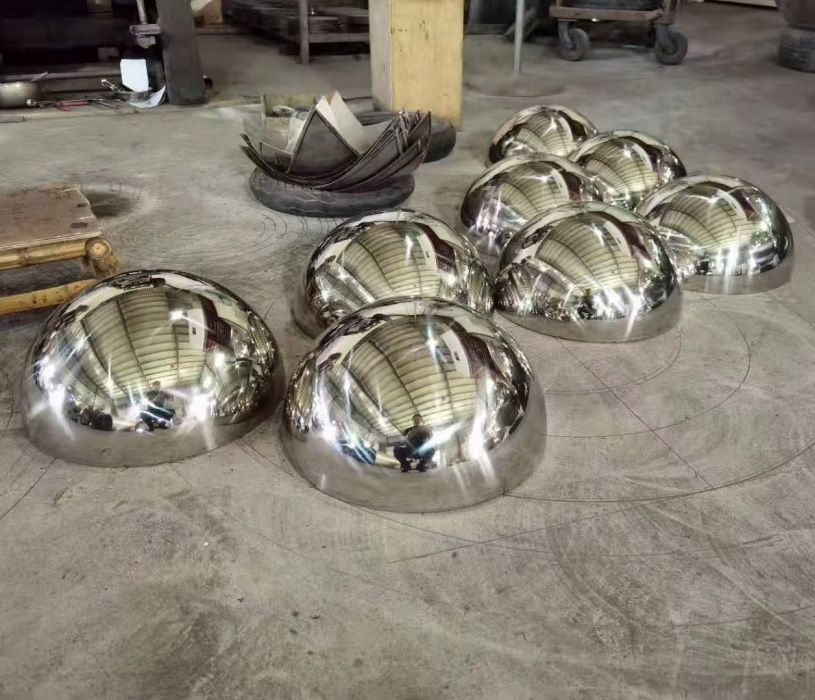 Stainless steel hemisphere processing