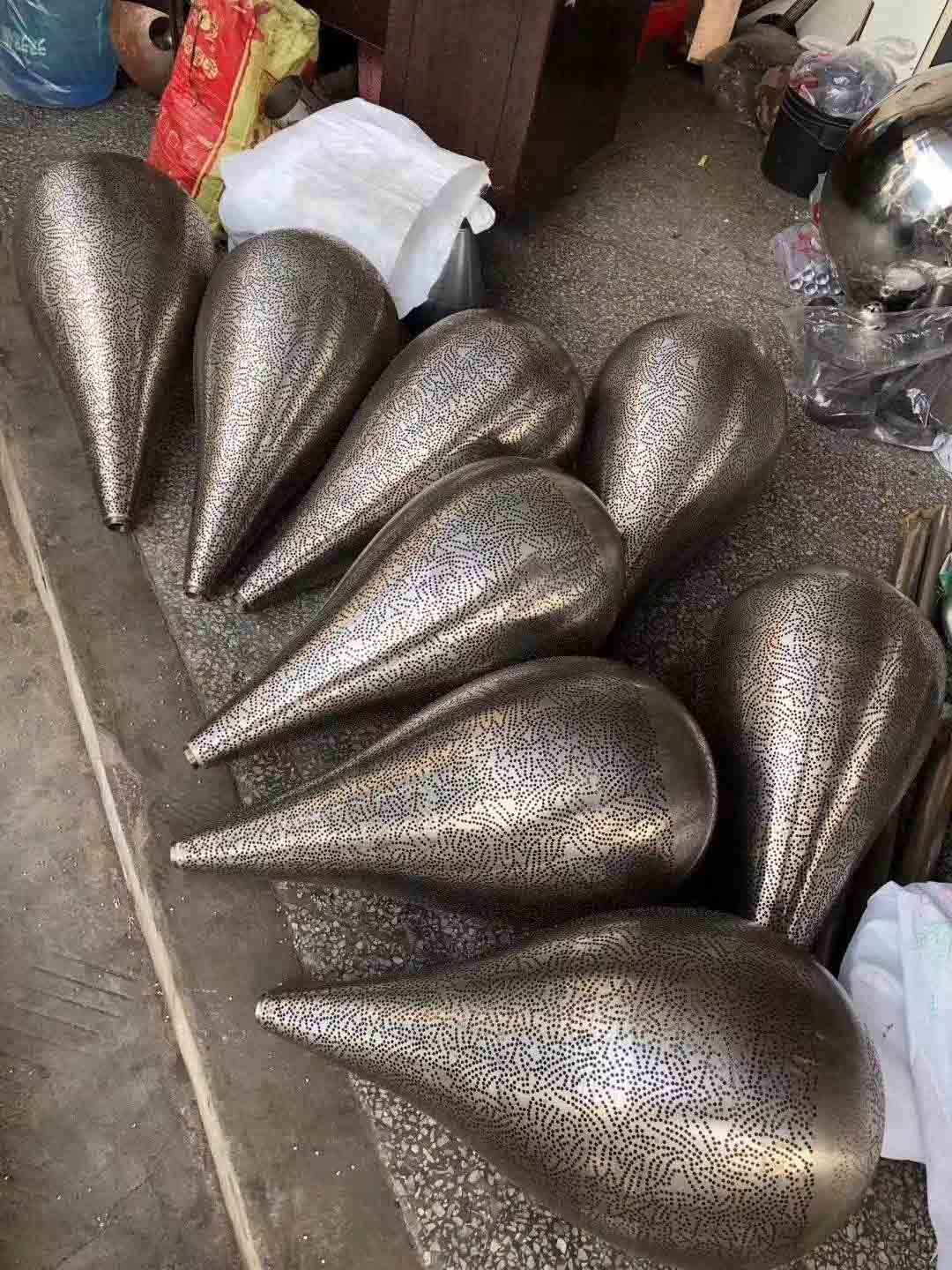 Stainless steel teardrop shape