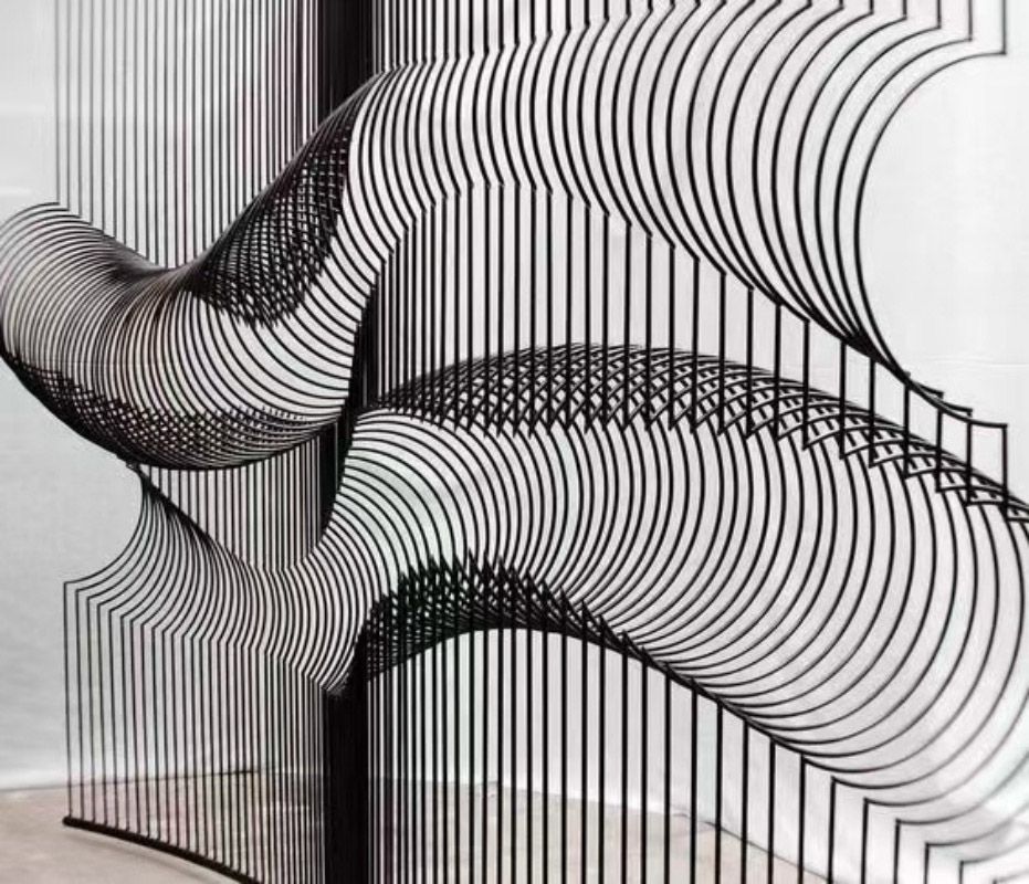 Stainless steel round tube art