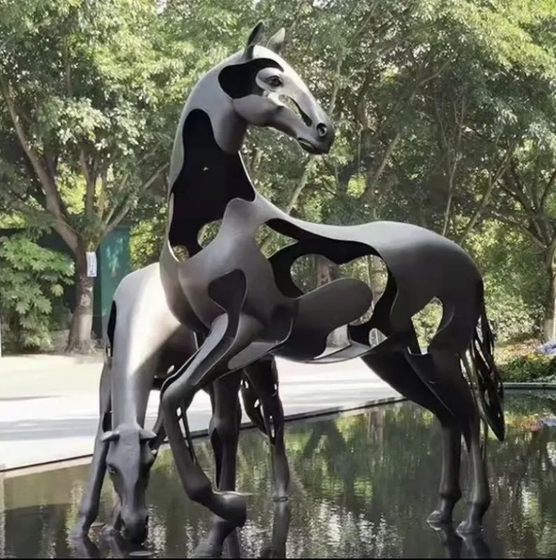 Stainless steel sculpture--Horse sculpture