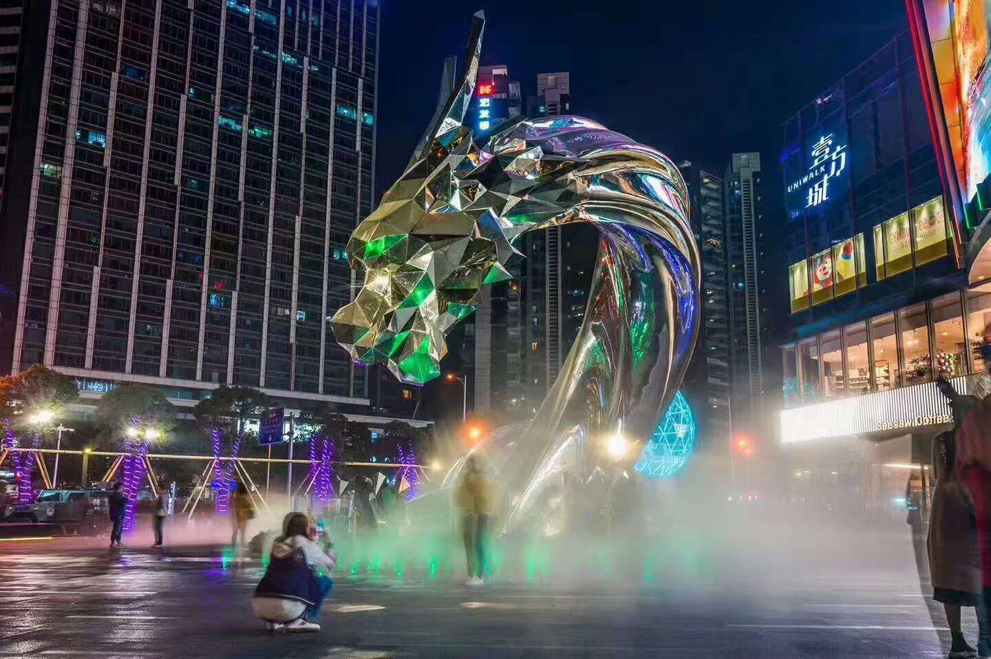 Giant Stainless Steel Dragon Sculpture: A Stunning Example of Contemporary Public Art